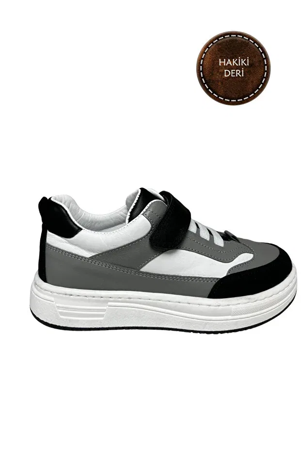 Детские туфли для мальчиков ортопедические Şenler Bebe World Kids, Black-Grey-White