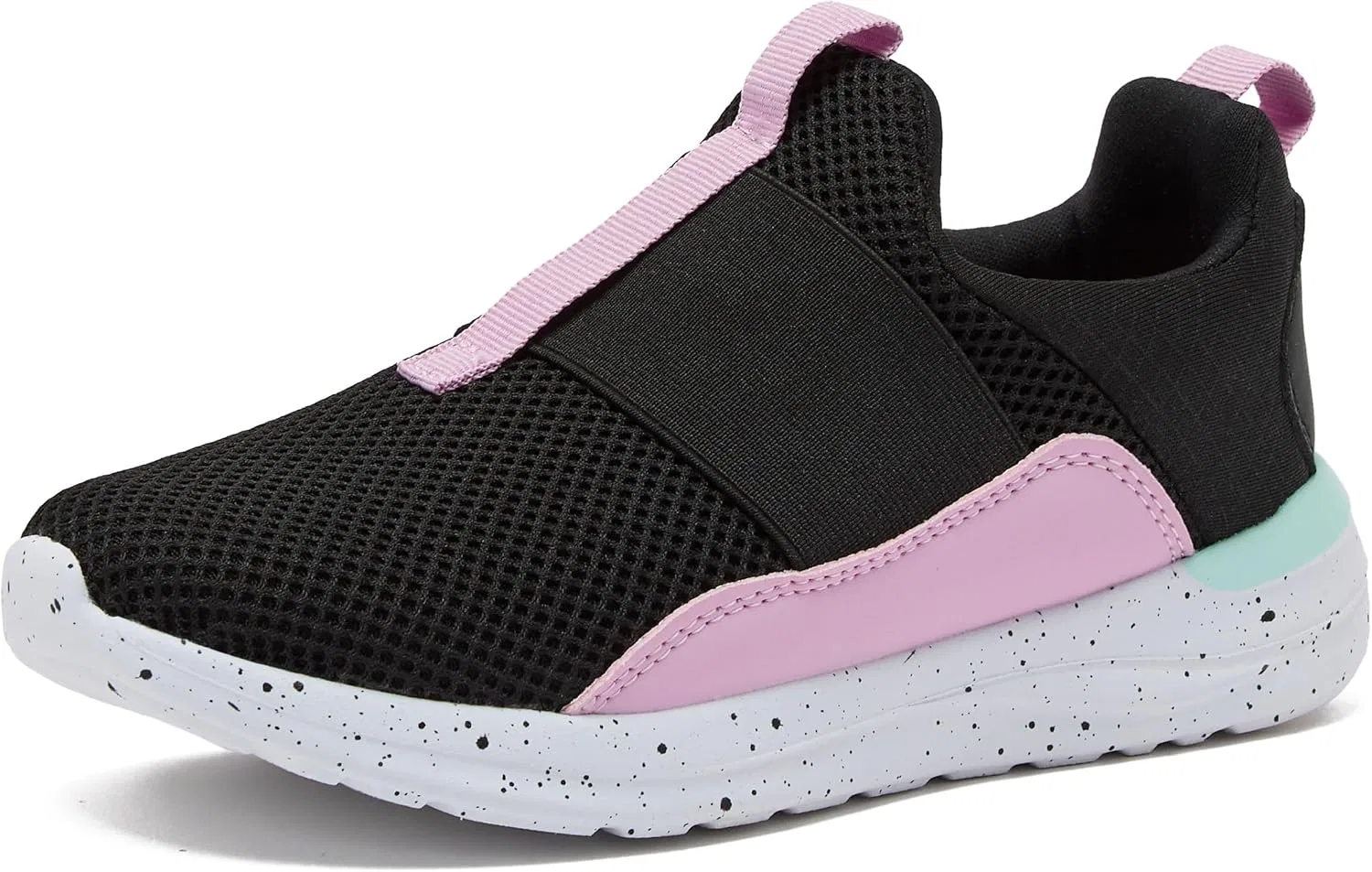 Детские кроссовки без шнурков с легким верхом Avia Avi-Play Slip On, Black/White/Pink