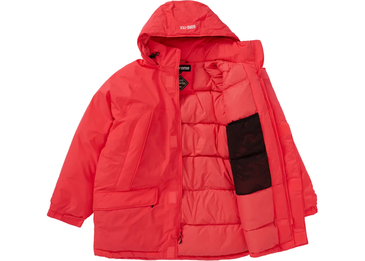 Мужская куртка-пуховик с принтом Supreme GORE-TEX 700-Fill Down Parka (FW20), Bright Red — фото 2