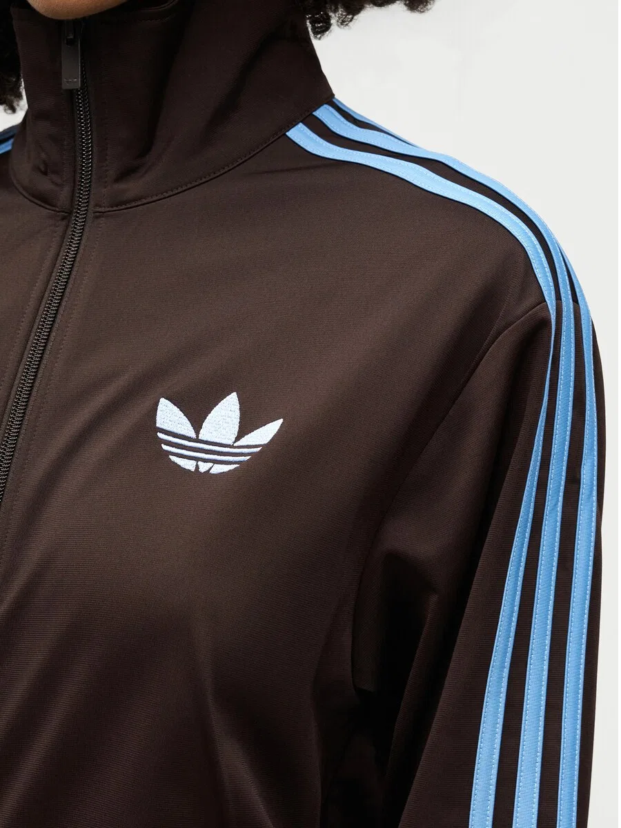 Худи на молнии ADIDAS ORIGINALS темно-коричневого цвета — фото 3