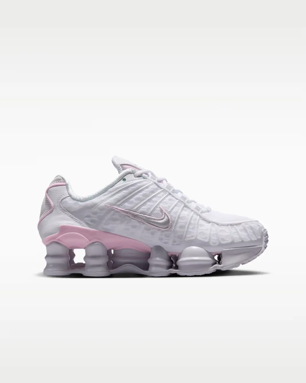 Кроссовки для детей постарше Nike Shox TL, White/Pink Foam/Metallic Silver — фото 3