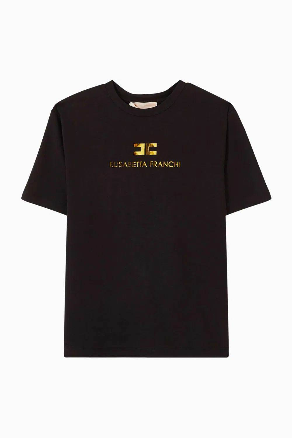 Футболка с логотипом Gold Logo Jersey Elisabetta Franchi La Mia Bambina