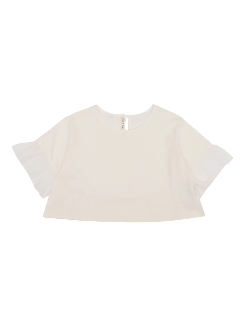 

Топ с оборками на рукавах Zhoe & Tobiah, белый