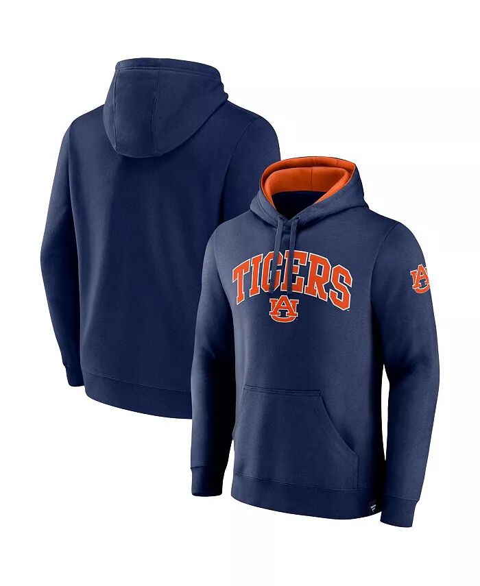

Мужская темно-синяя толстовка с капюшоном Auburn Tigers Arch & Logo Tackle Twill Fanatics