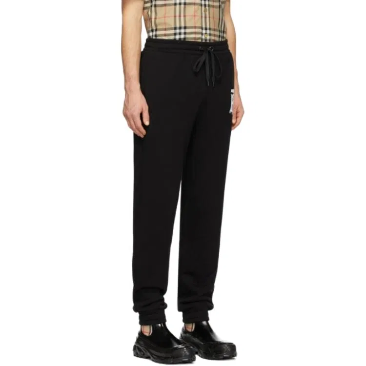 Мужские трикотажные спортивные брюки FW25 Knitted Sweatpants Burberry, Black — фото 4