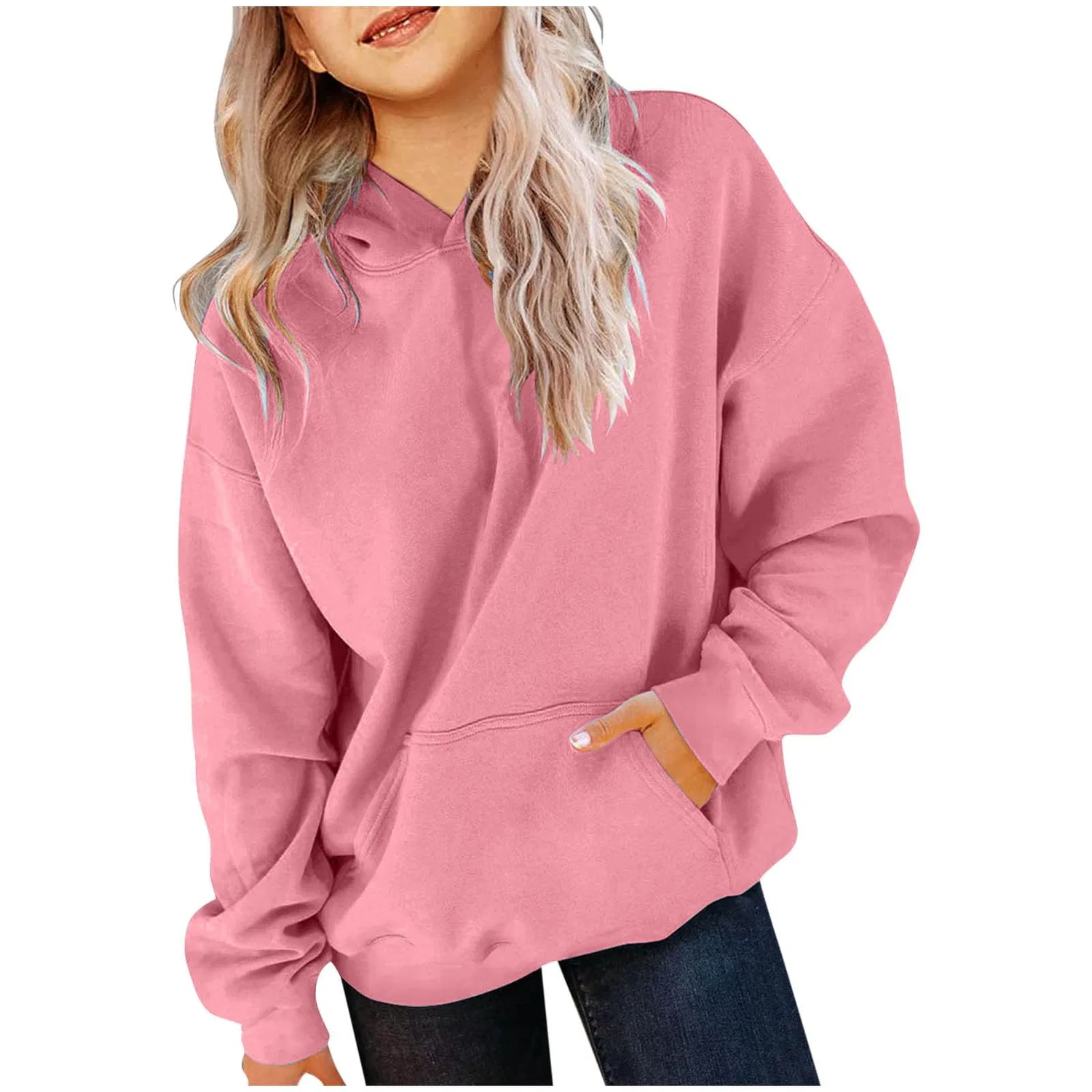 Женский свитшот с капюшоном и принтом, оверсайз, с длинным рукавом, H# Rosa