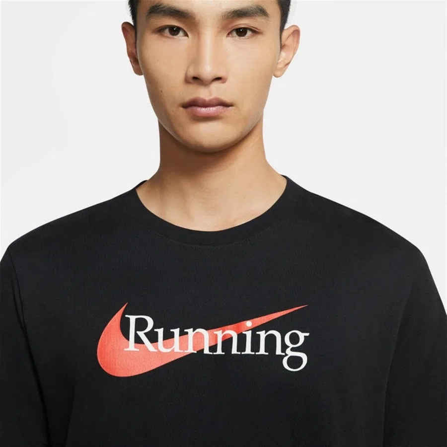 Футболка Nike Dri-FIT с длинным рукавом, Черный — фото 3