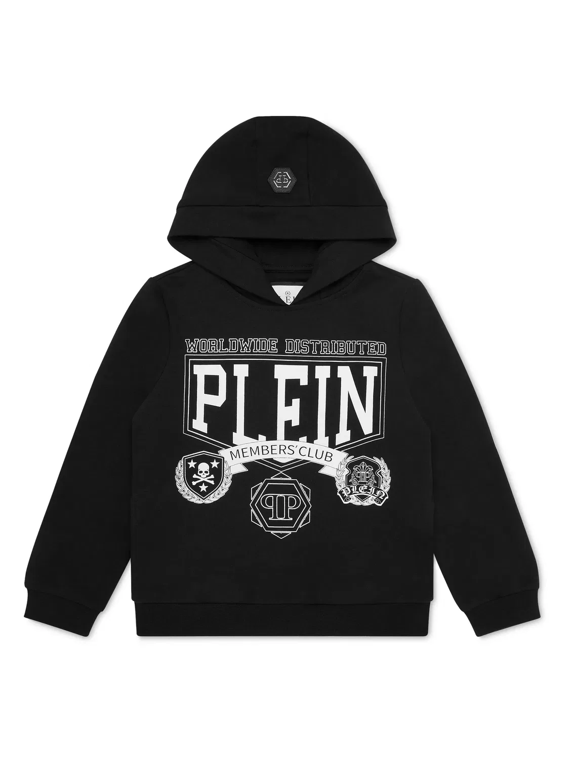 Худи с логотипом и длинными рукавами Philipp Plein, черный
