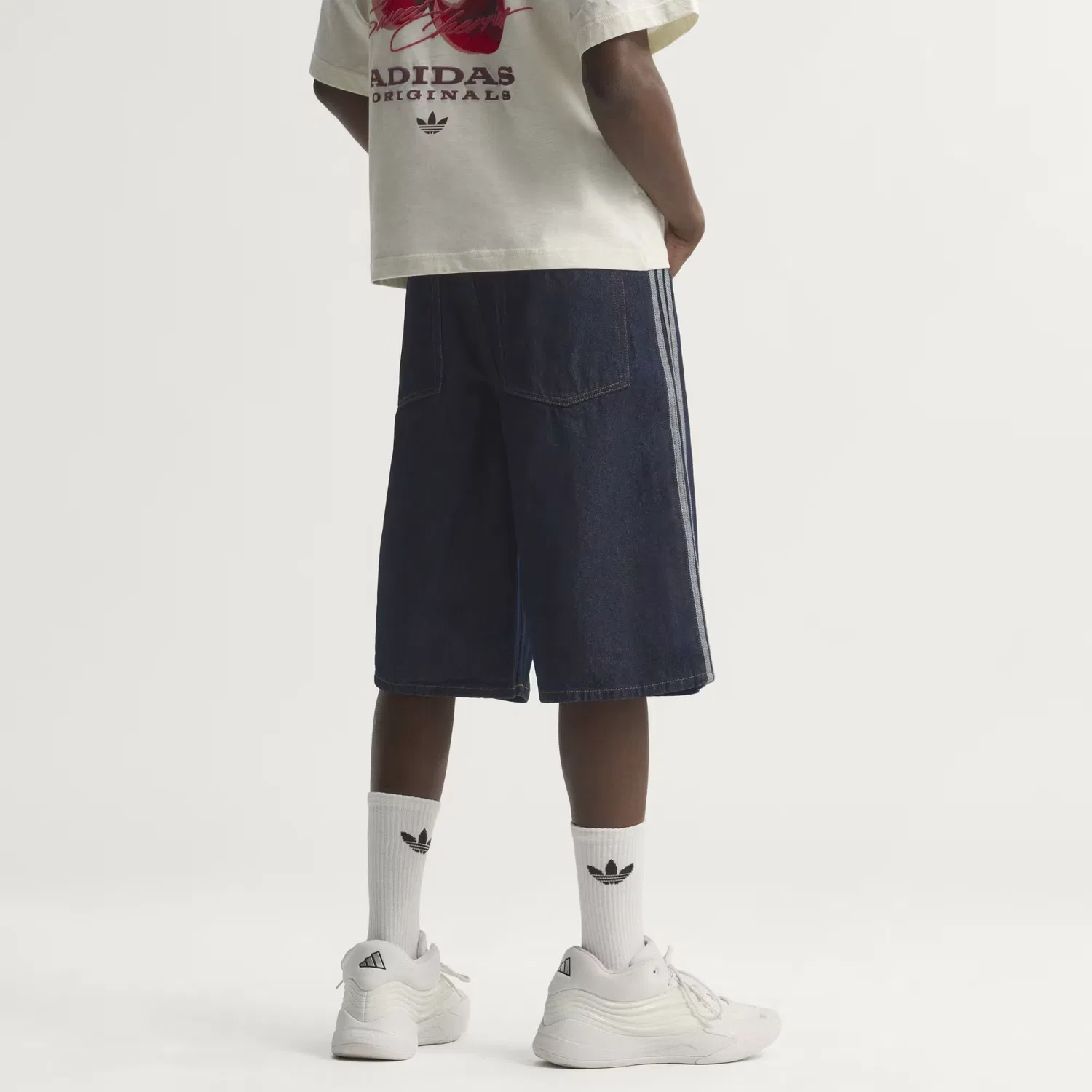Мужские джинсовые шорты прямого кроя Firebird Adicolor Adidas Originals, Indigo Denim — фото 2