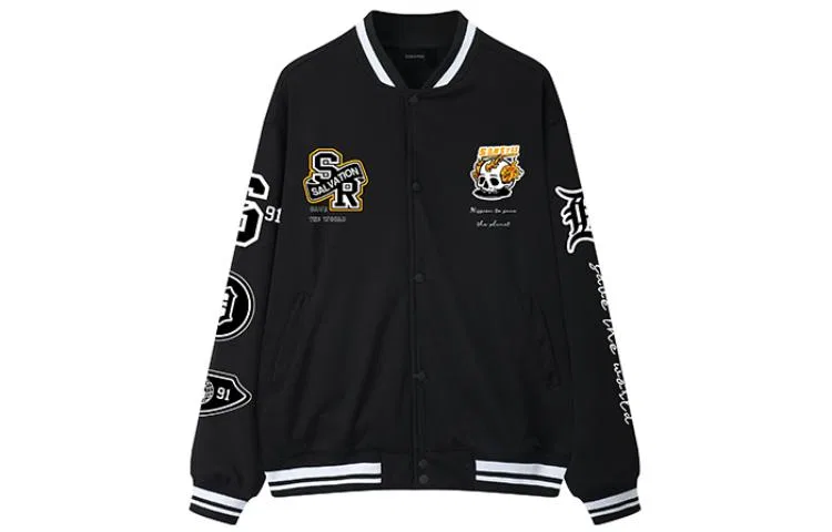 Детская бейсбольная куртка с воротником, свободного кроя, Baseball Jerseys, SANSYAS — фото 4