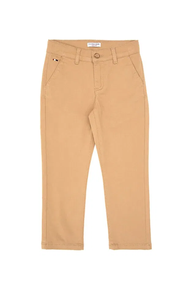 Детские брюки для мальчиков хлопковые U.S. Polo Assn., Camel — фото 4
