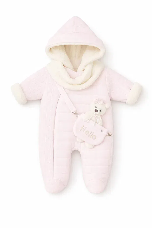 Детский комбинезон для новорожденных с длинным рукавом Kardeşler Bebe, Light Pink