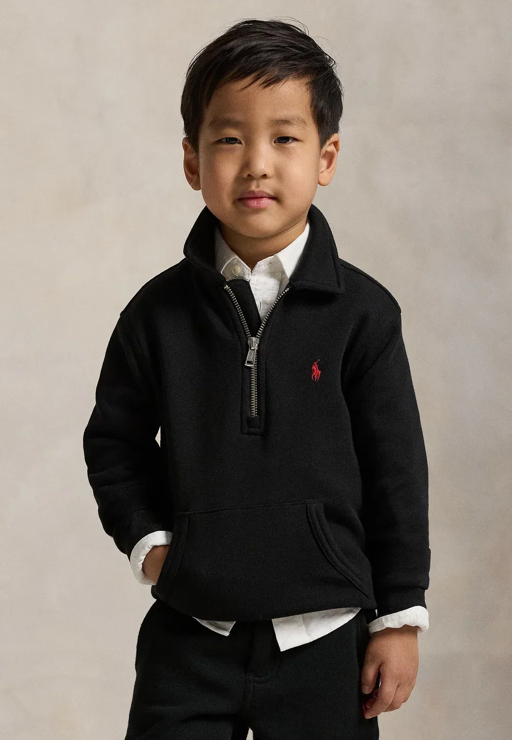 Толстовка с флисовым воротником, размер 2-6 лет Polo Ralph Lauren, Black — фото 2