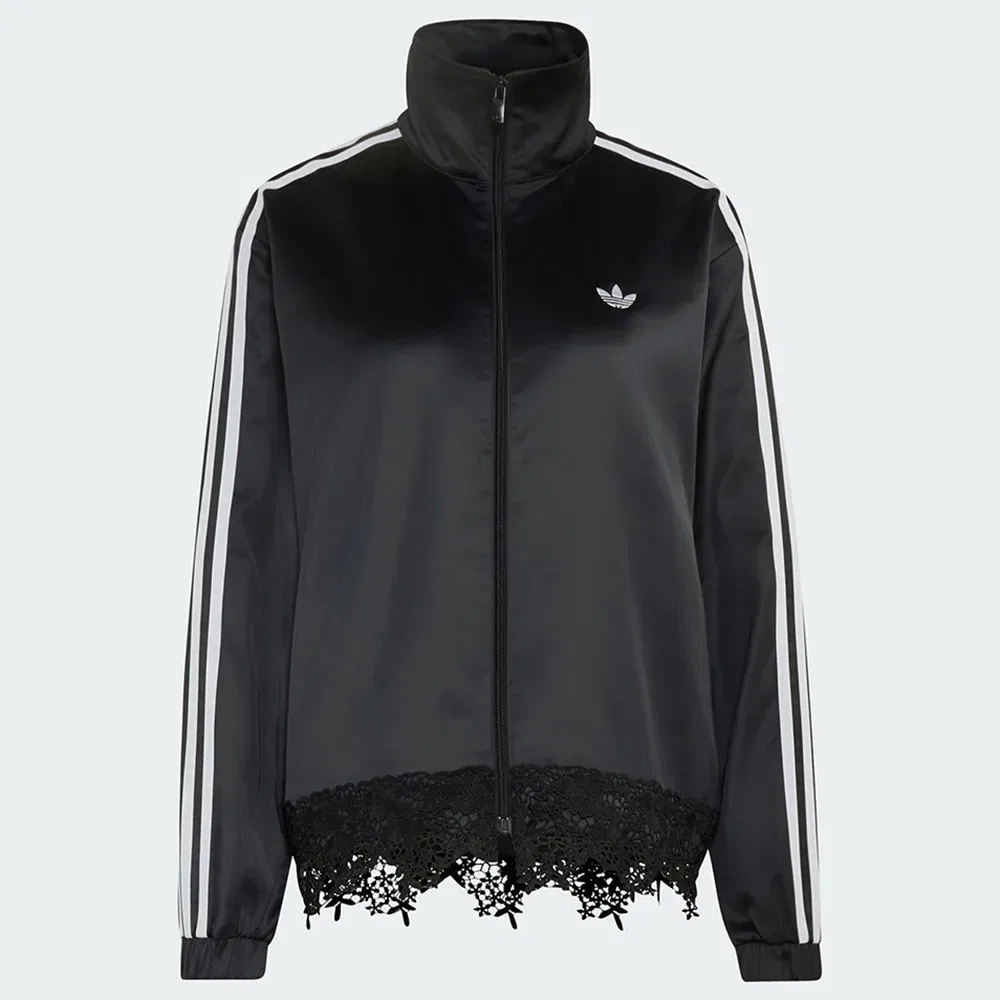 Худи свободного кроя на молнии Satin Lace Firebird Loose Adidas Originals, черный — фото 3