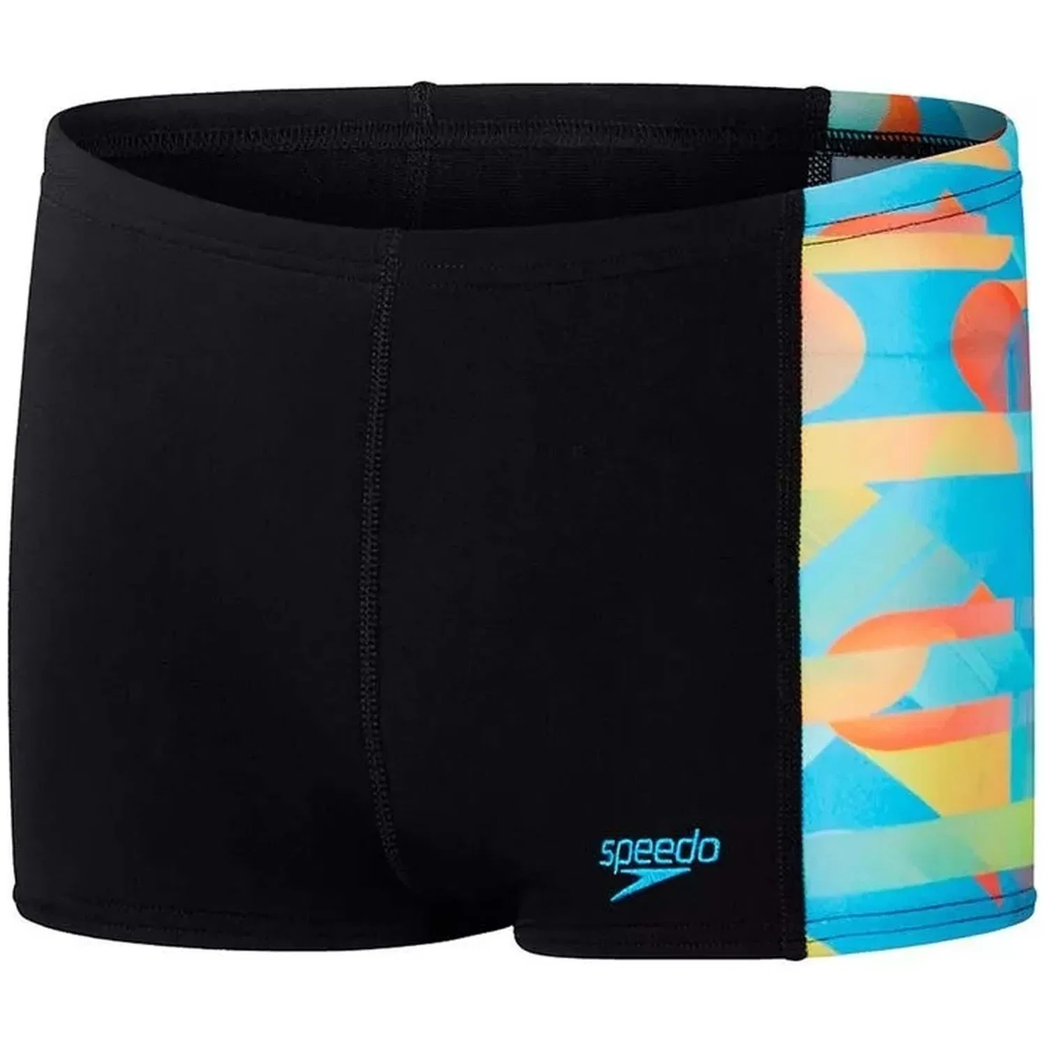 Детский купальник с принтом Speedo Digital Panel, Цвет: Schwarz