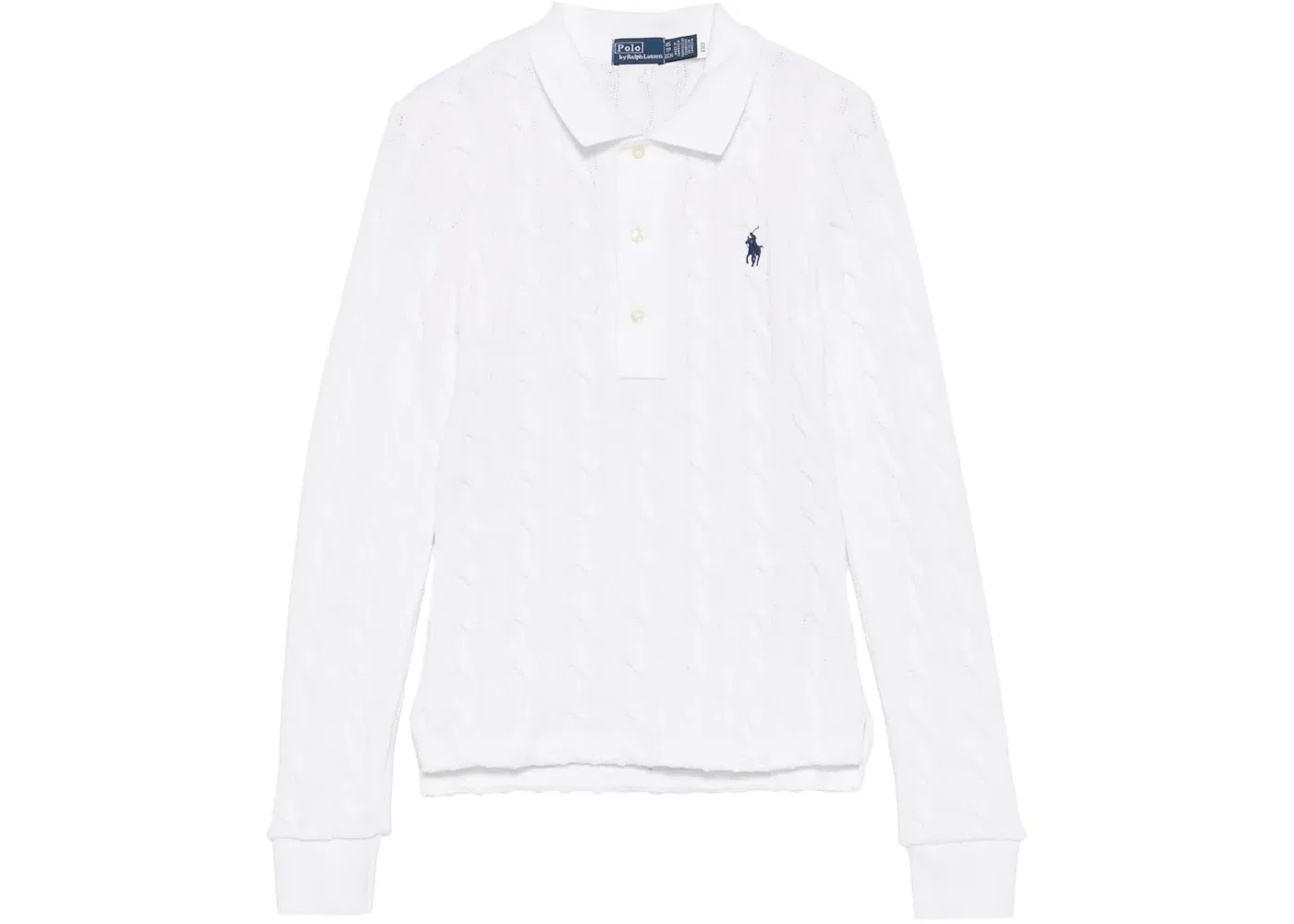 Женская рубашка-поло с длинным рукавом Polo Ralph Lauren, White