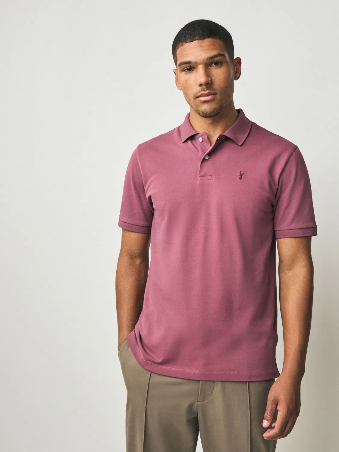 Поло Next, Regular Fit, Damson Pink