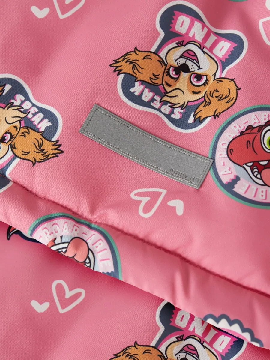 Куртка NAME IT Between-Season Jacket 'NMFMaxi Paw' в нежно-розовом цвете — фото 4