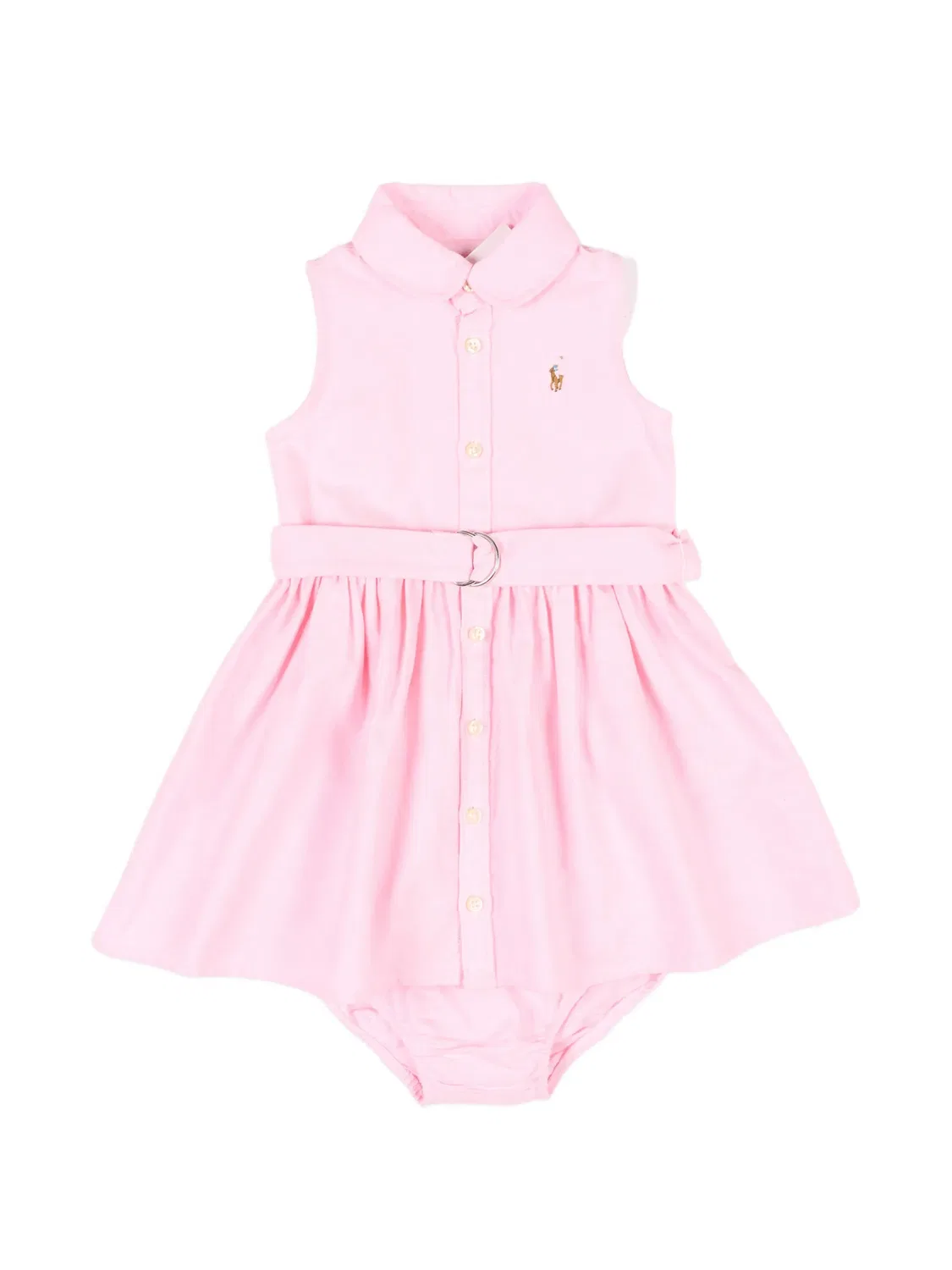 Платье с воротником и ремнем Polo Ralph Lauren, розовый