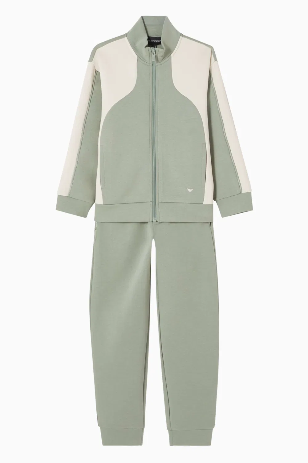 Комплект спортивный с цветными блоками Emporio Armani, зеленый
