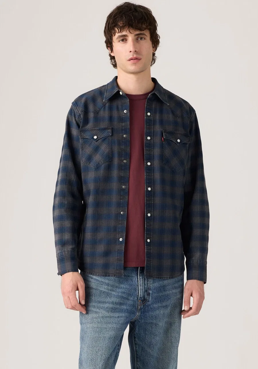 Рубашка LEVI'S Regular fit на пуговицах, цвет морской синий — фото 2