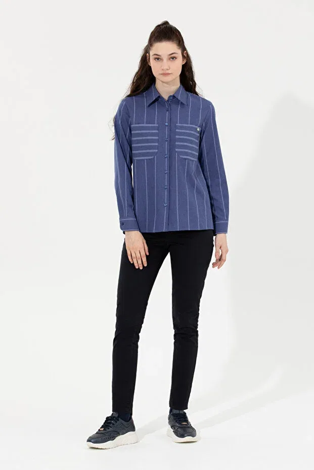 Женские брюки-скинни из хлопка U.S. Polo Assn., Navy Blue