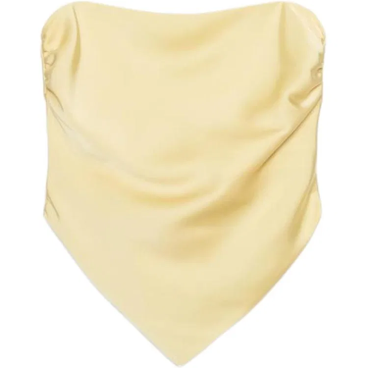 Женский топ без бретелек Yellow ZARA, Желтый