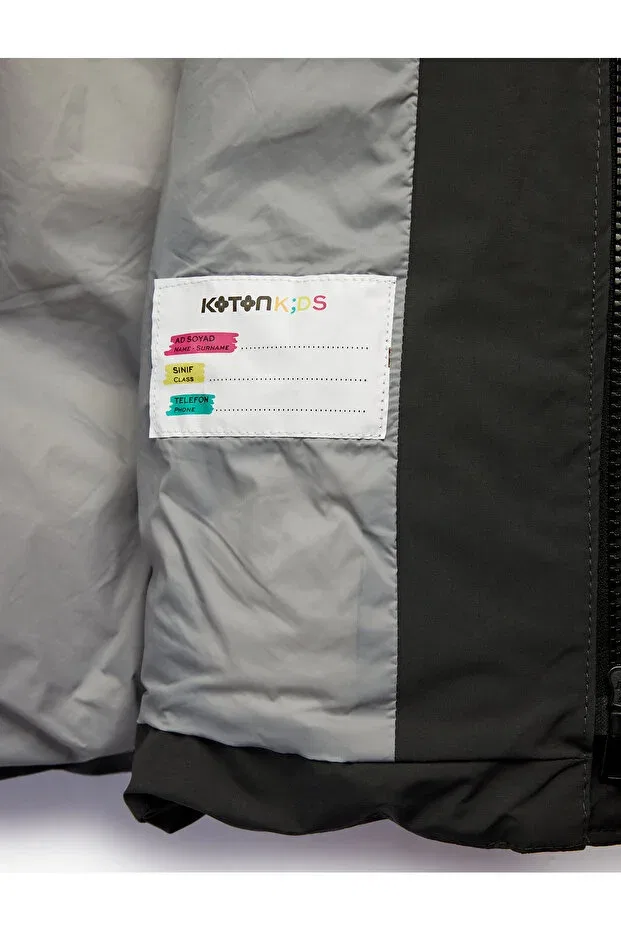Детское пальто для девочек водонепроницаемое Koton, Gray — фото 4
