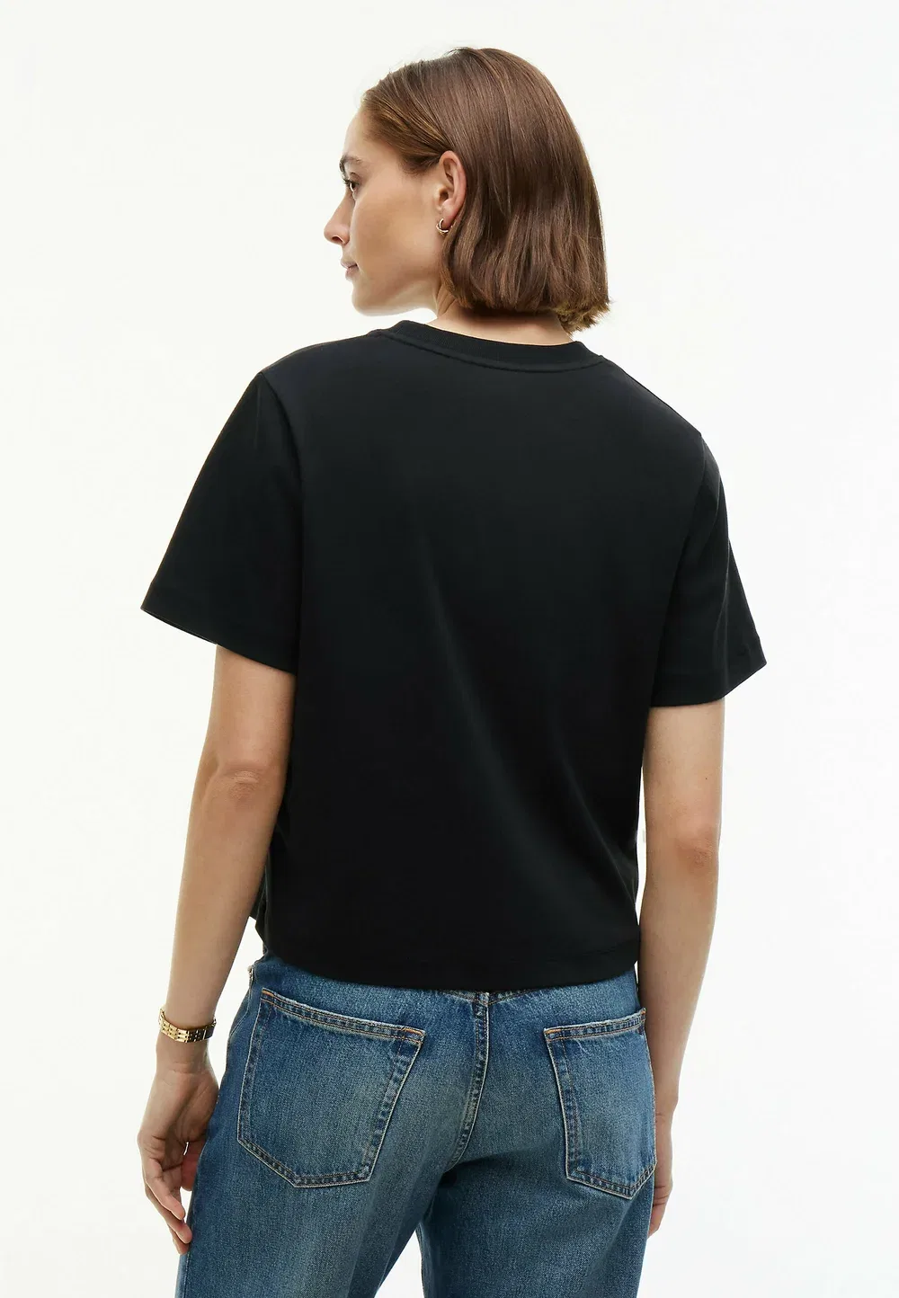 Футболка свободного кроя из трикотажа - базовая футболка Tommy Hilfiger, Black — фото 3