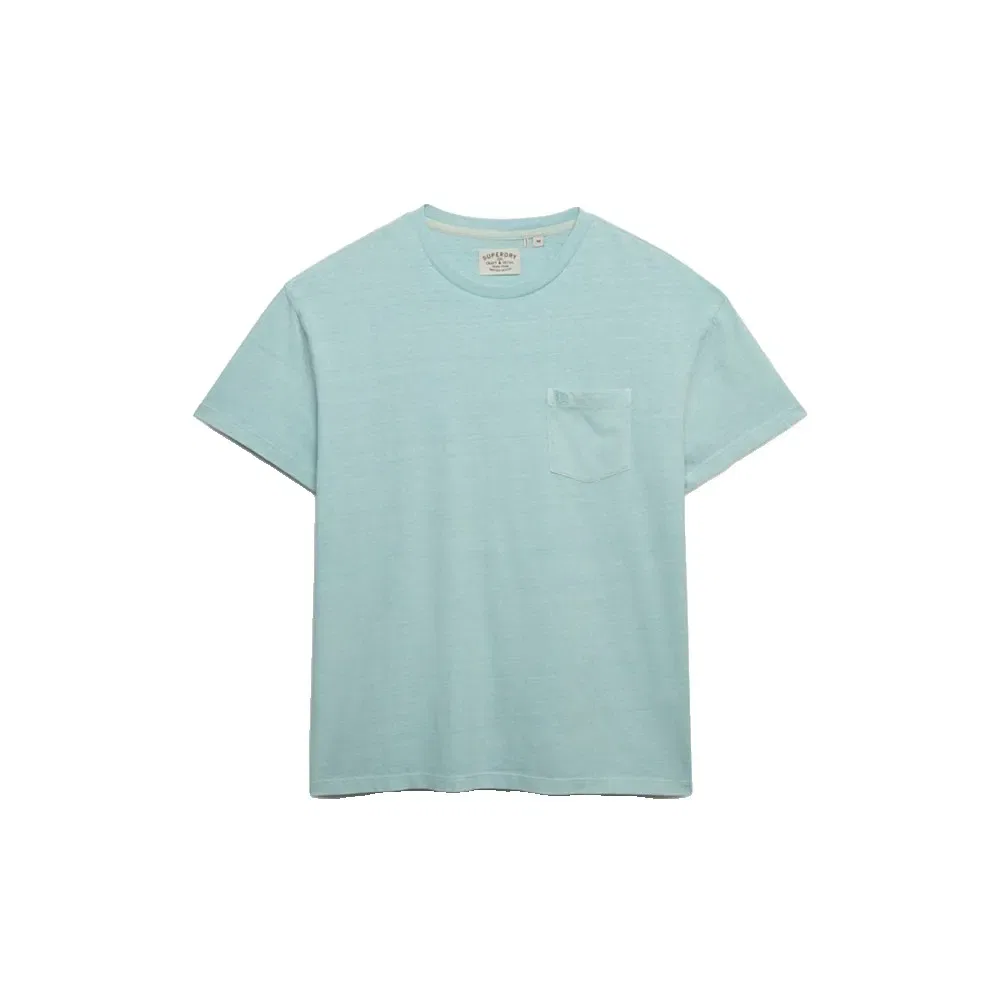 Футболка с коротким рукавом Cotton Classic Linen Pocket Superdry, синий — фото 3