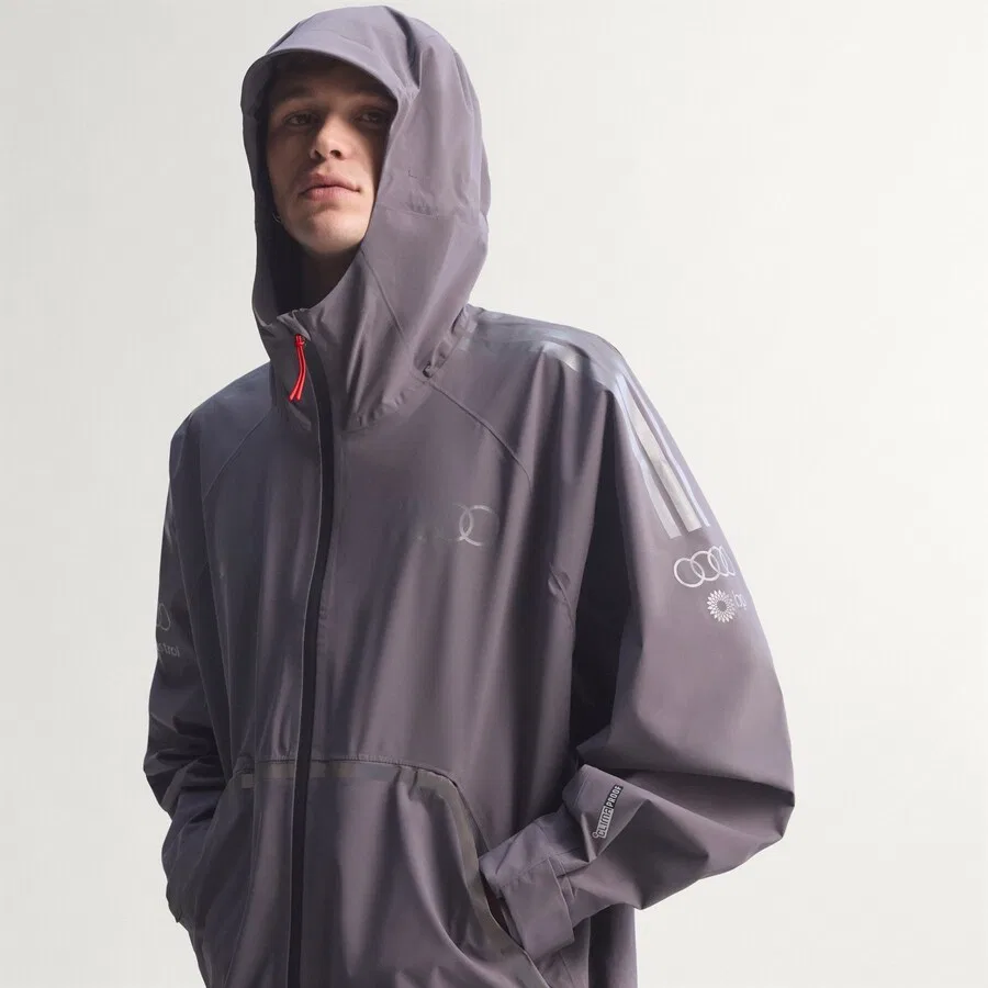 Куртка ADIDAS PERFORMANCE Performance Jacket 'Audi Formula One Team' в цветах Basalt Grey и Stone — фото 4