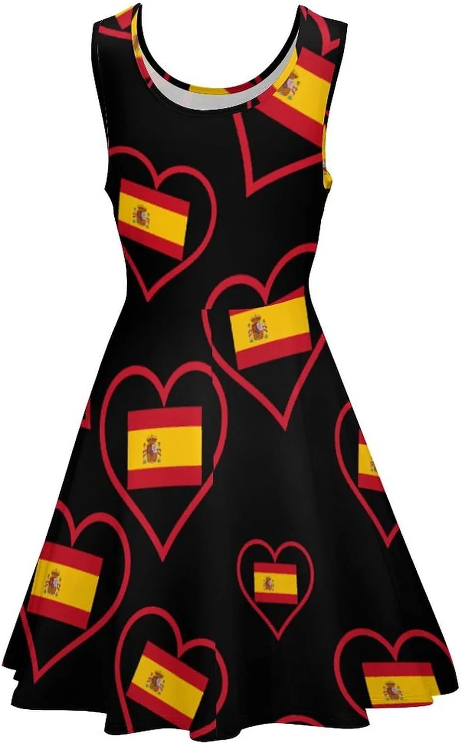 Женское повседневное платье без рукавов с принтом I Love Spain, Style — фото 3