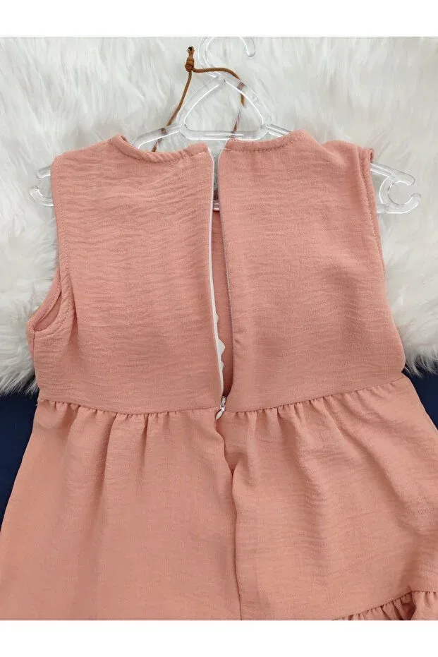 Детское платье для девочек хлопковое Pendant Crepe Beray Bebe, Salmon — фото 3
