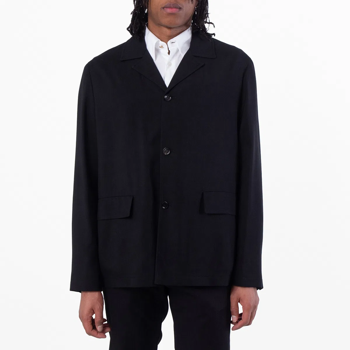 Пальто шерстяное свободного кроя Loose Fit Wool Tailored Jacket Burberry, Black