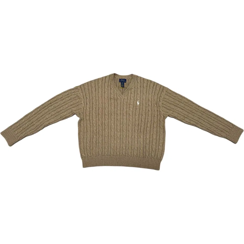 Детский свитер с V-образным вырезом Polo Ralph Lauren, Khaki