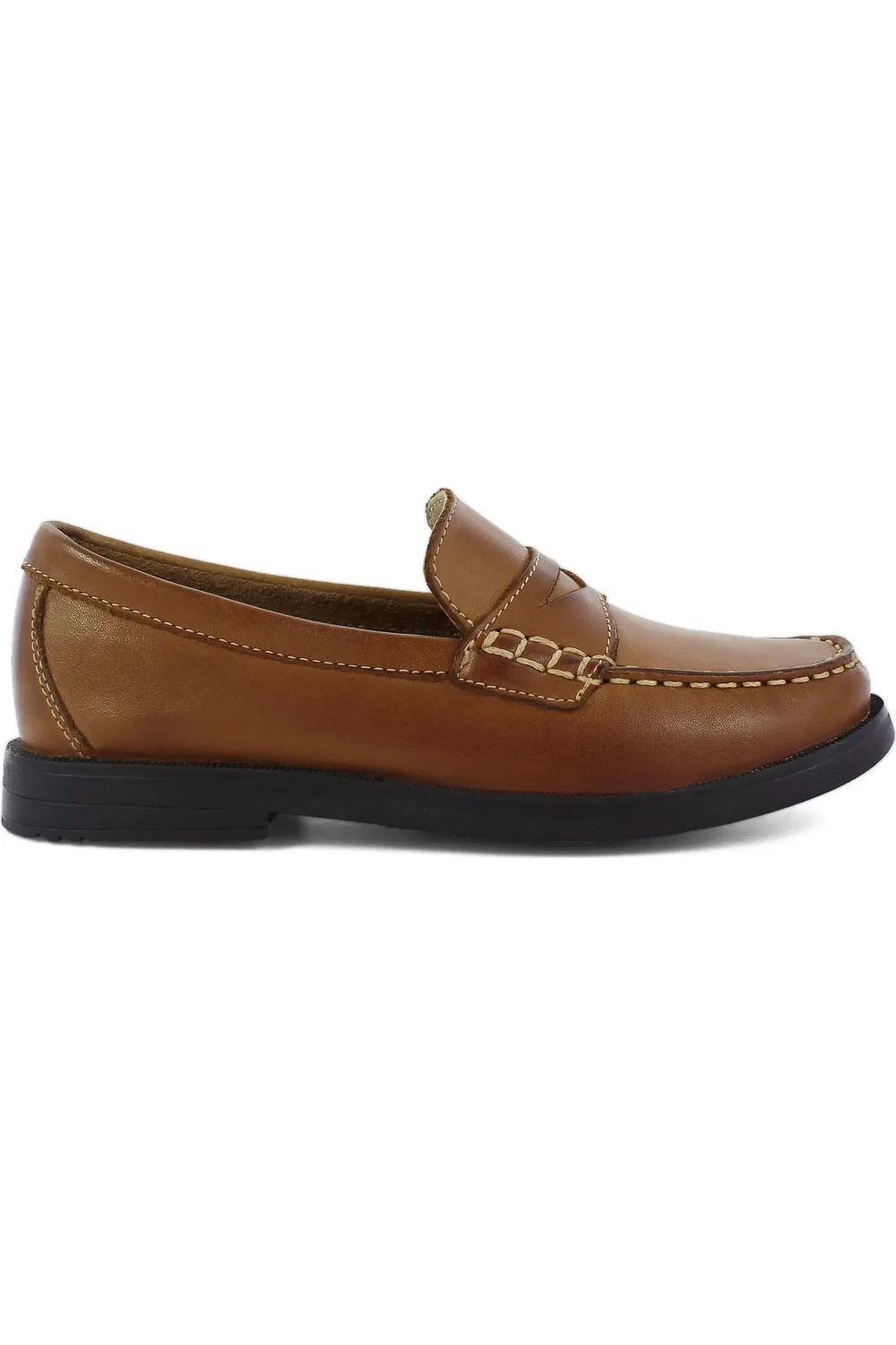 Детские туфли лоферы пенни на плоской подошве Croquet Florsheim, Saddle Tan — фото 3