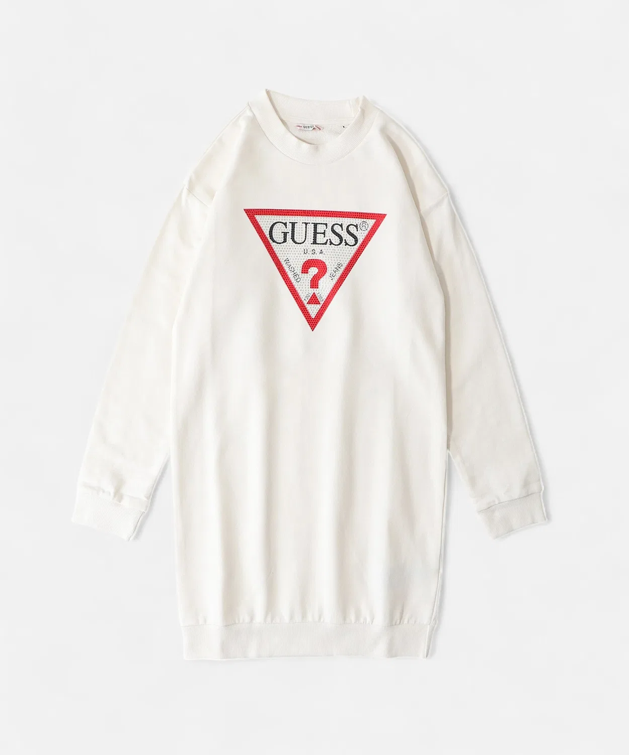 Детское платье с длинным рукавомс принтом Guess, Cream