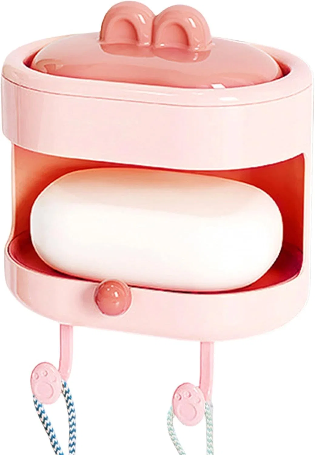 Скребок для тела с мыльницей, 2-в-1, ABS пластик, 100г, Pink Générique