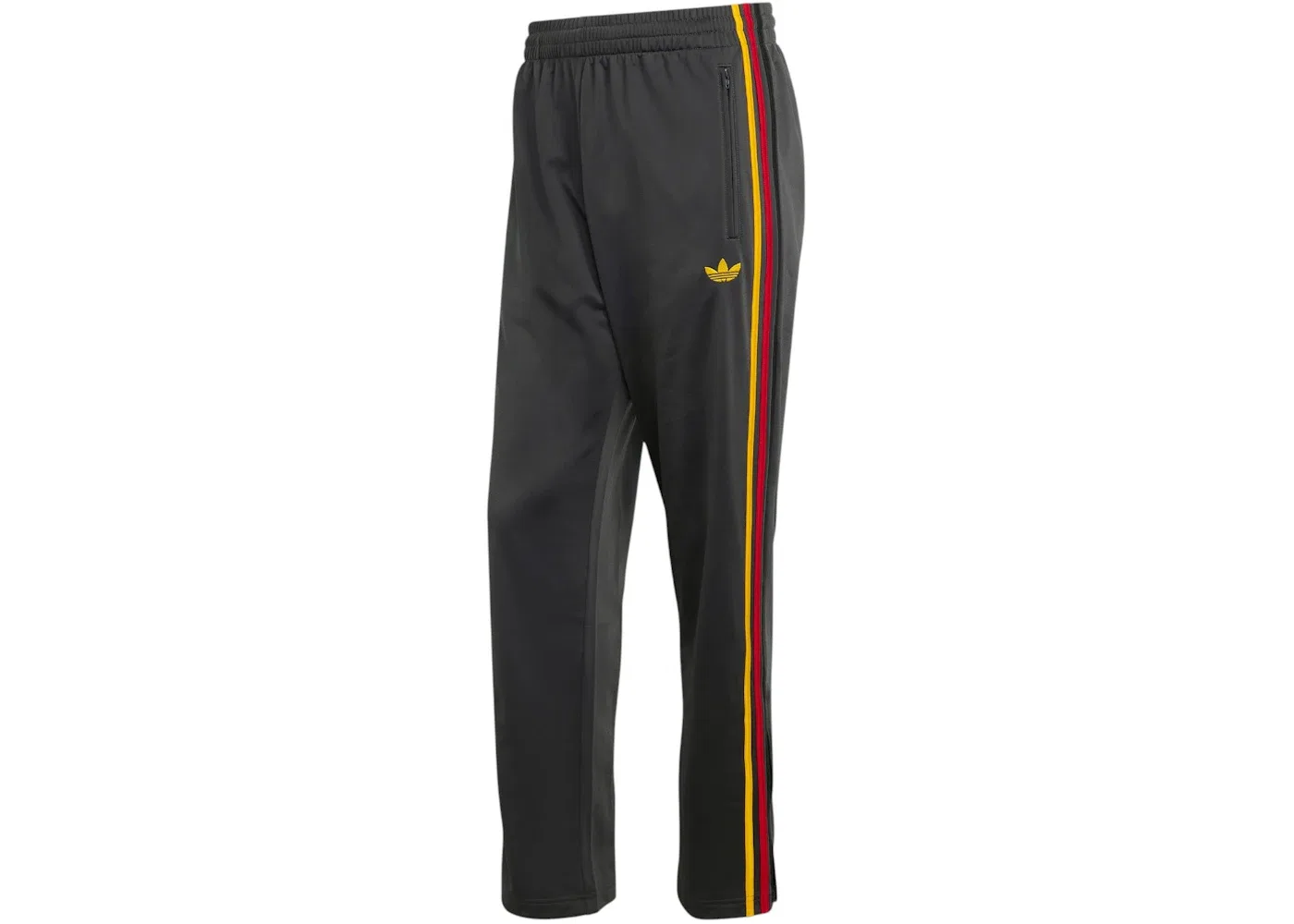 Мужские спортивные штаны с принтом Adidas Firebird Track Pants, Utility Black Collegiate Gold Team Power Red