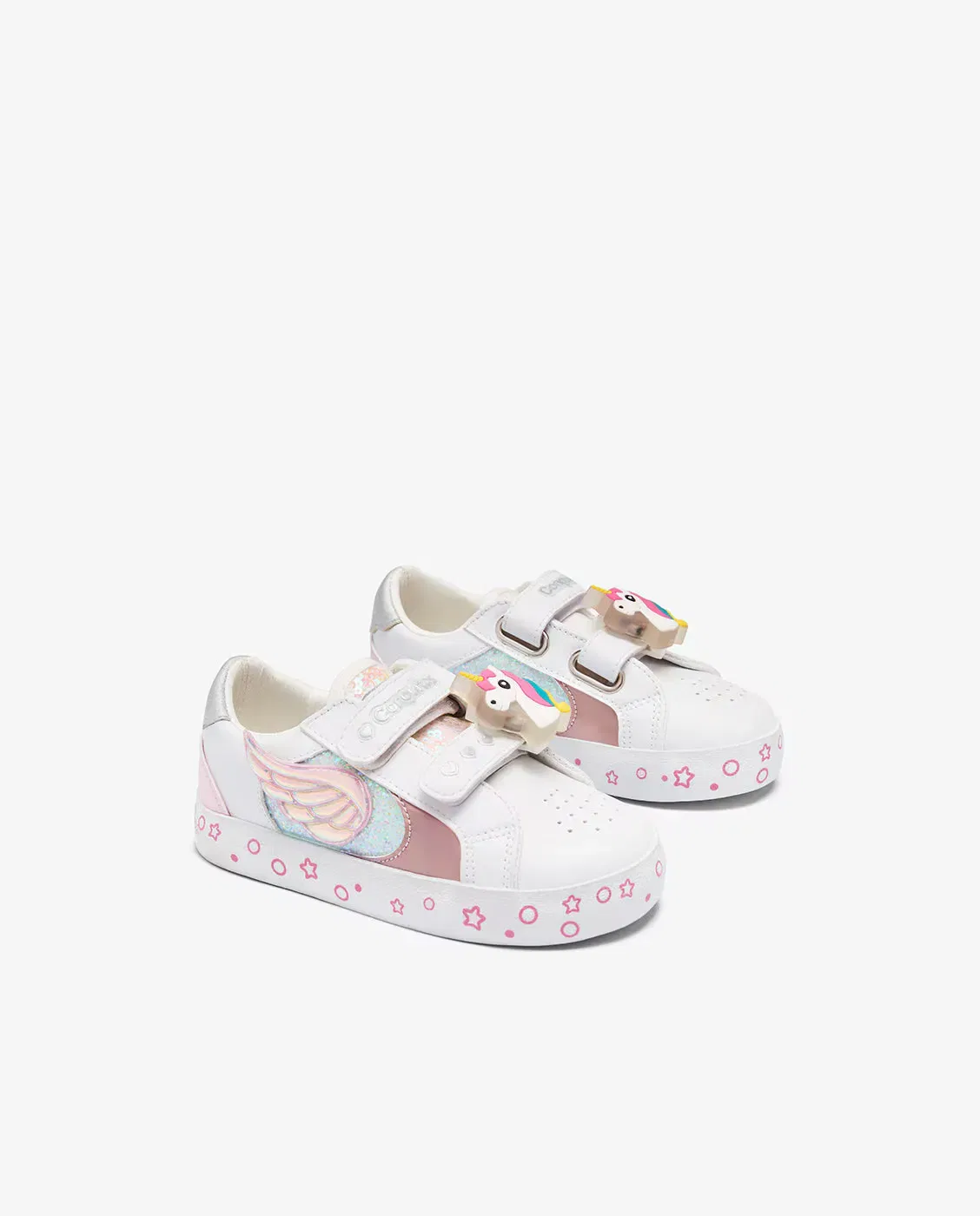 Детские кроссовки для девочек со светящимся эффектом Unicorn Conguitos, Blanco / Rosa — фото 4