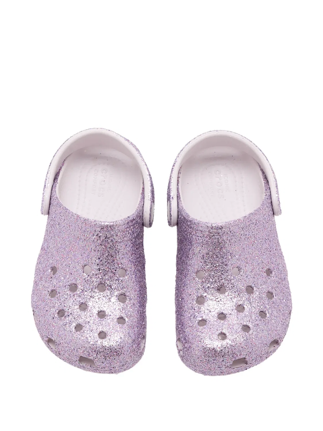 Детские сабо Classic Chunky Glitter фиолетовые Crocs, фиолетовый — фото 2