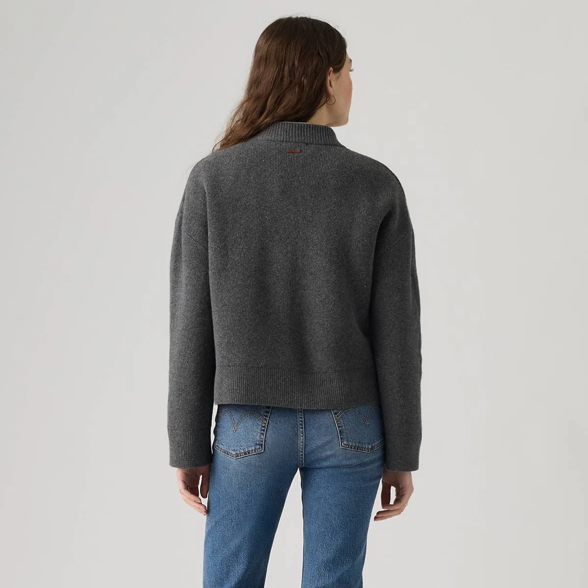 Очень мягкий свитер с V-образным вырезом Levi's, Darker Heather Grey Bros - Grey — фото 4