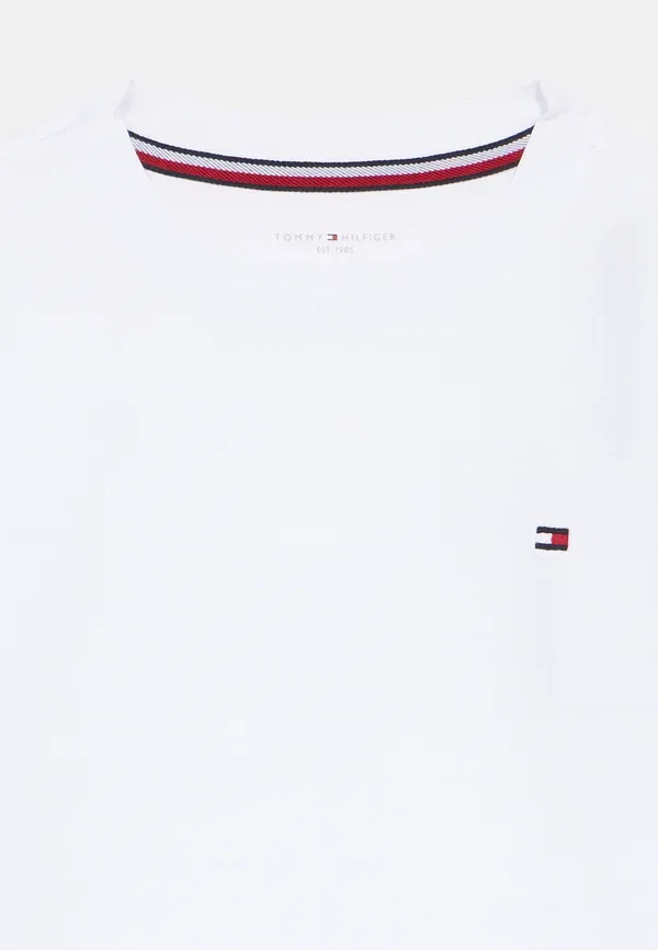 Пижамный комплект с принтом Signature cuffed leg long pyjama set Tommy Hilfiger, белый/синий — фото 4