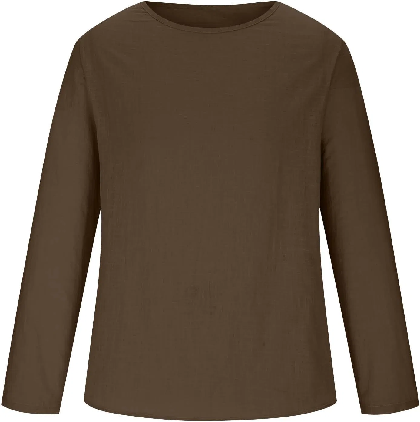 Мужская хлопковая футболка с круглым вырезом Regular Fit, Brown — фото 4