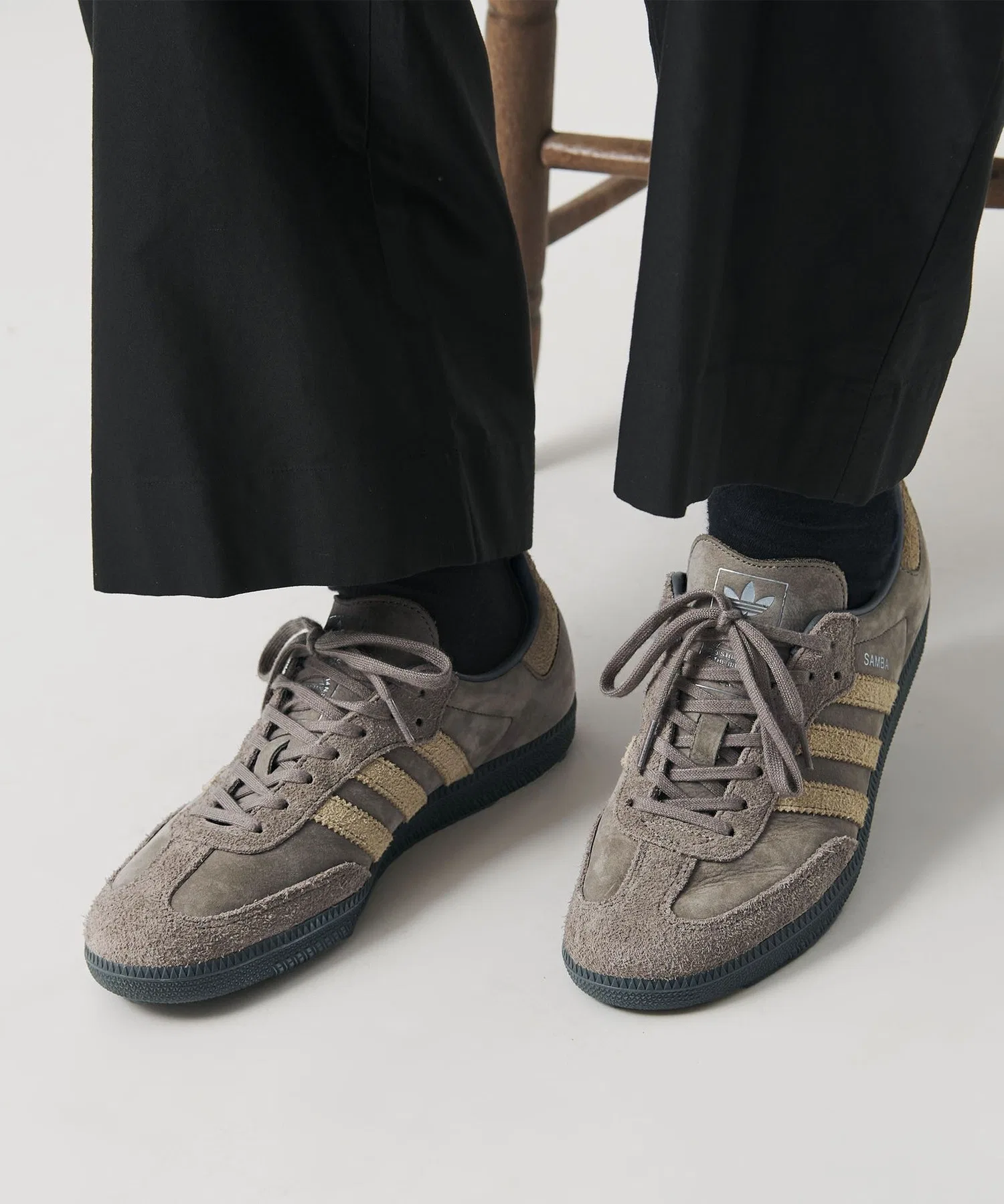 Мужские кроссовки adidas Originals SAMBA OG бежевые — фото 2