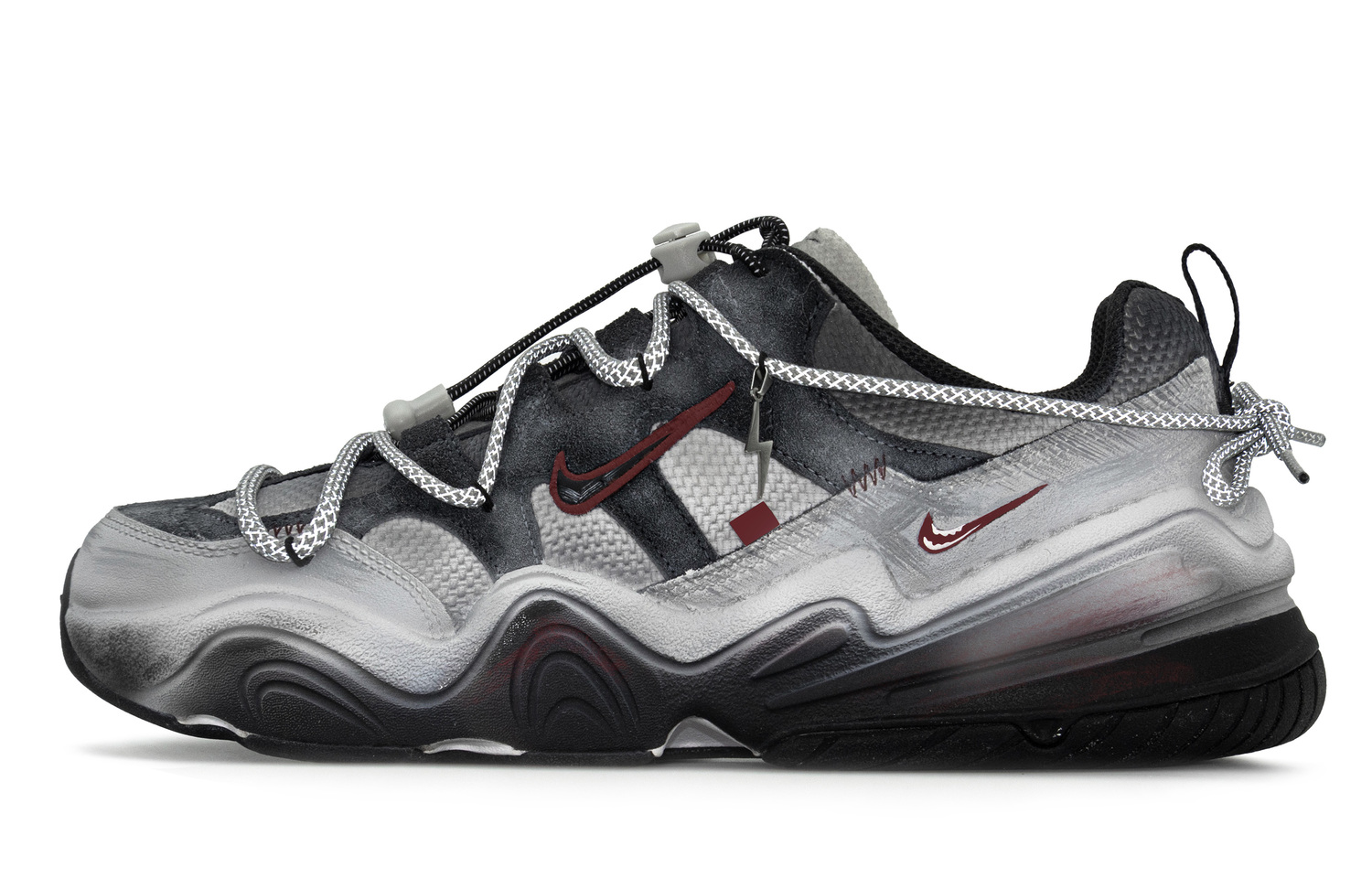 

Техническая Hera Silver Flame Chase MONE производство устойчивые к истиранию низкие повседневные кроссовки unisex Nike, черный/серый