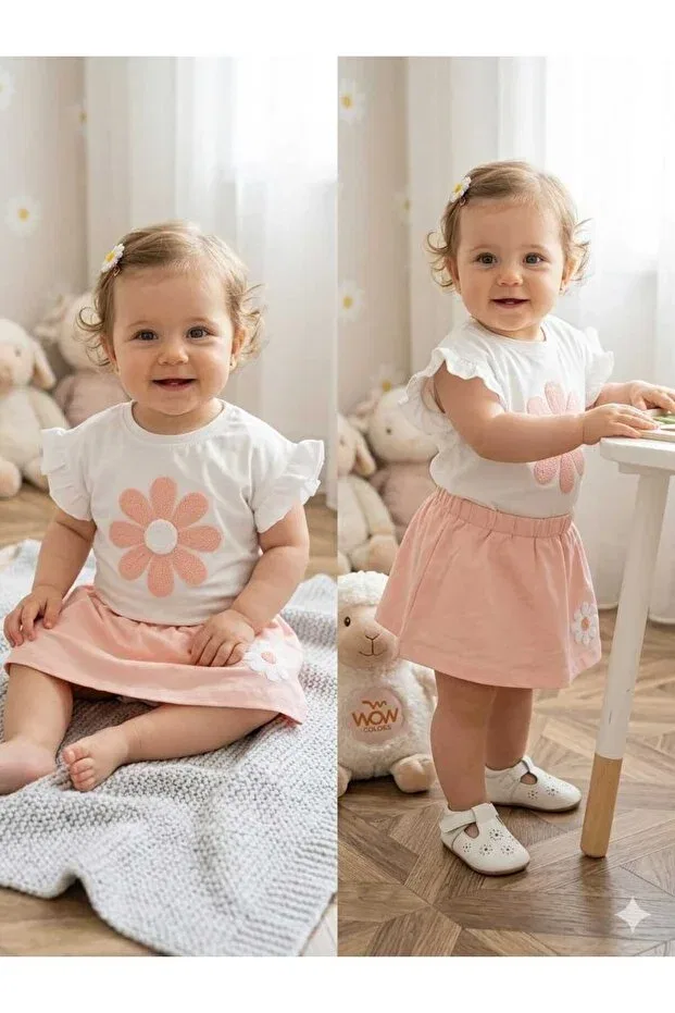 Детский комплект для девочек с длинным рукавом Melay Kids Store, Orange