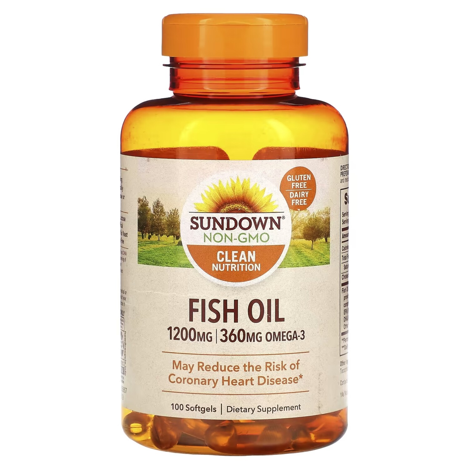 

Sundown Naturals Рыбий жир 1200 мг, 100 мягких таблеток