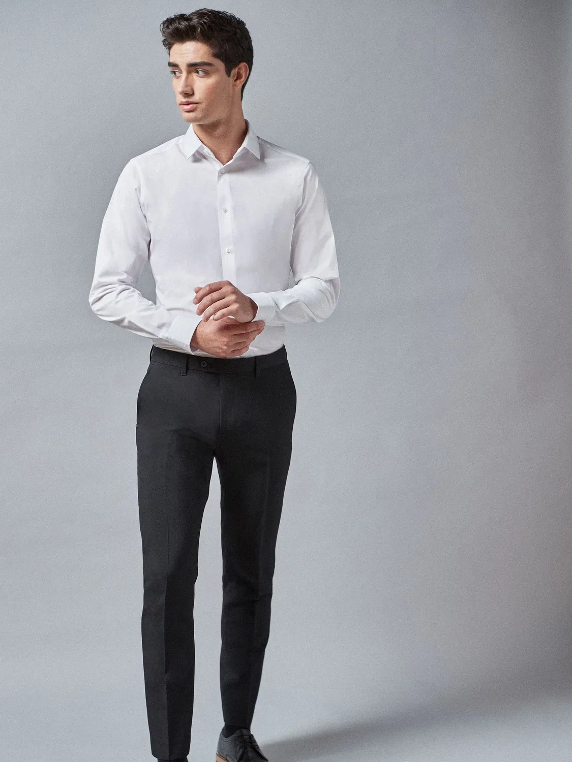 Брюки узкие стрейч Black Skinny Fit Stretch Smart Next, черный — фото 3