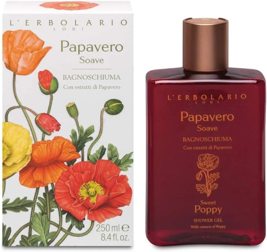 Набор косметики L'Erbolario Papavero Soave, 50 мл + 250 мл + 200 мл + 100 г Natsabe — фото 3